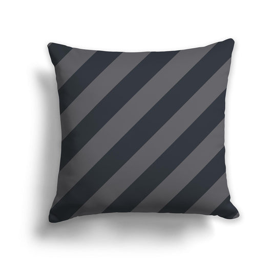 Throw Pillow with Two-tone Grey Diagonal Bars on Both Sides, CAPC-1201-031