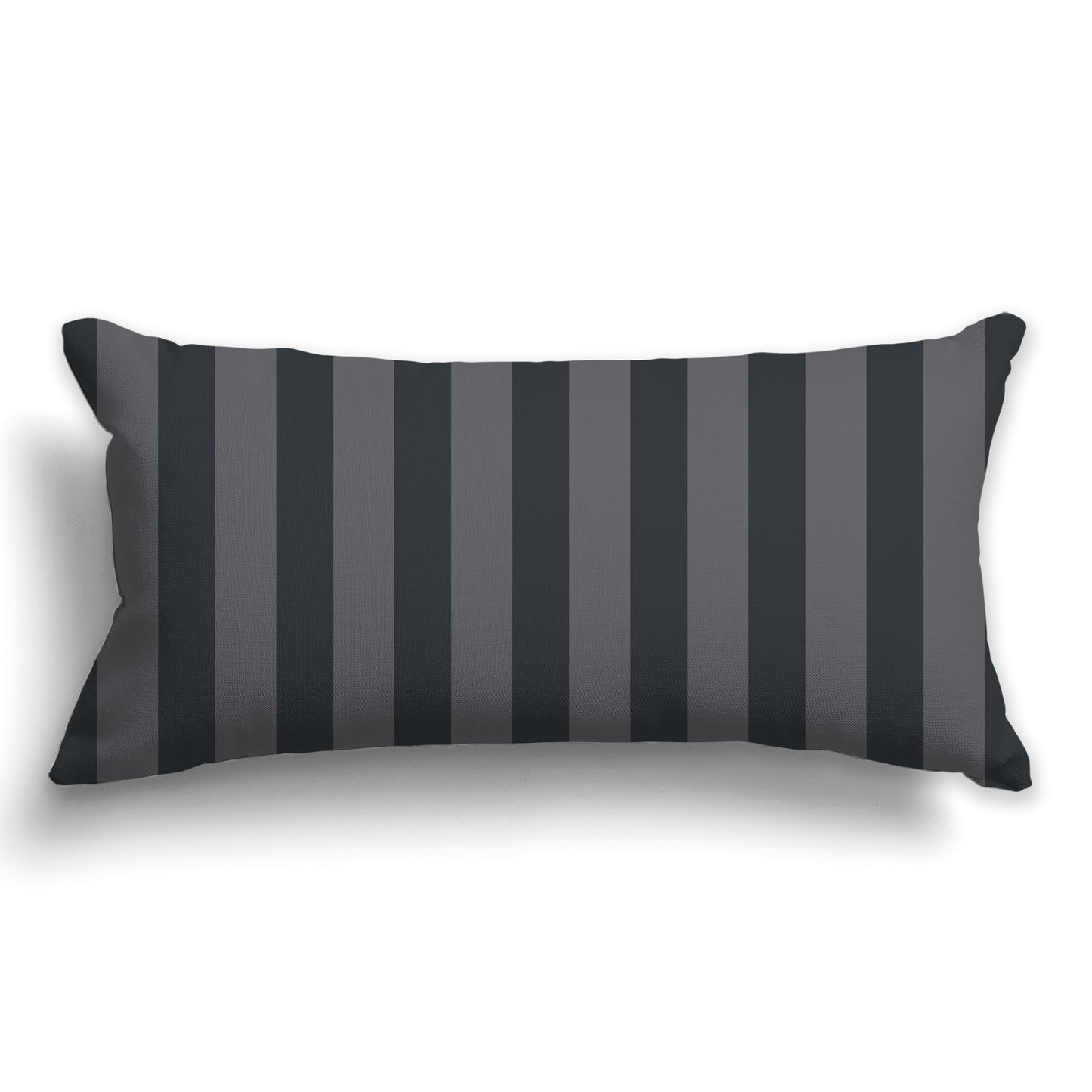 Grey Throw Pillow with Dark Grey Vertical Bars on Front, CAPC-1201-051