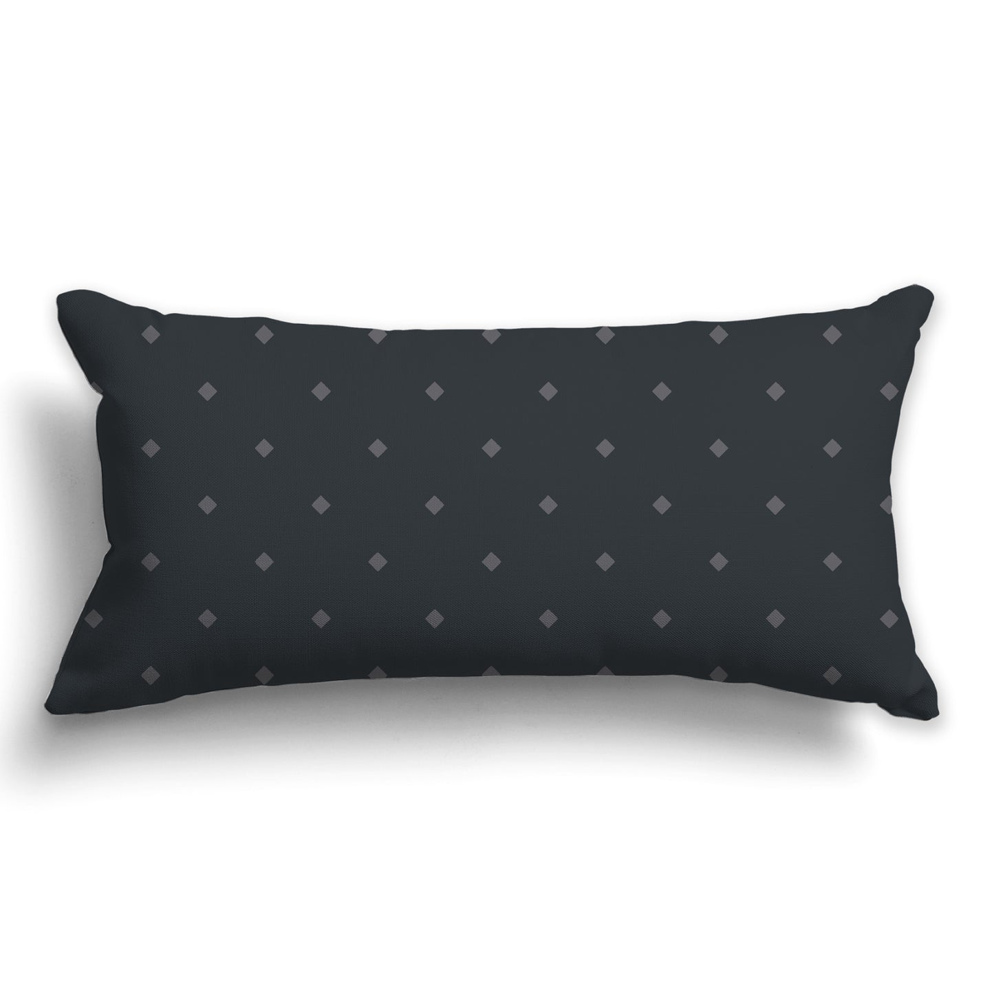 Dark Grey Throw Pillow with Large Grey Diamond Pattern on Front, CAPC-1201-102
