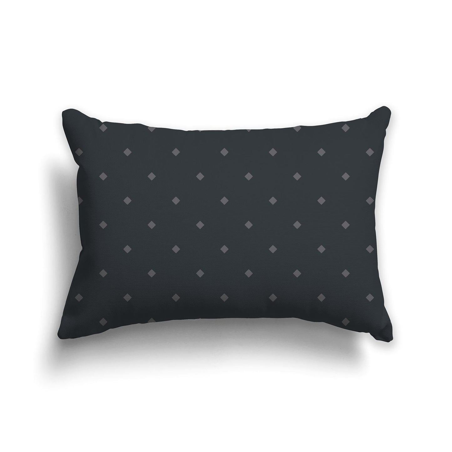Dark Grey Throw Pillow with Large Grey Diamond Pattern on Front, CAPC-1201-102