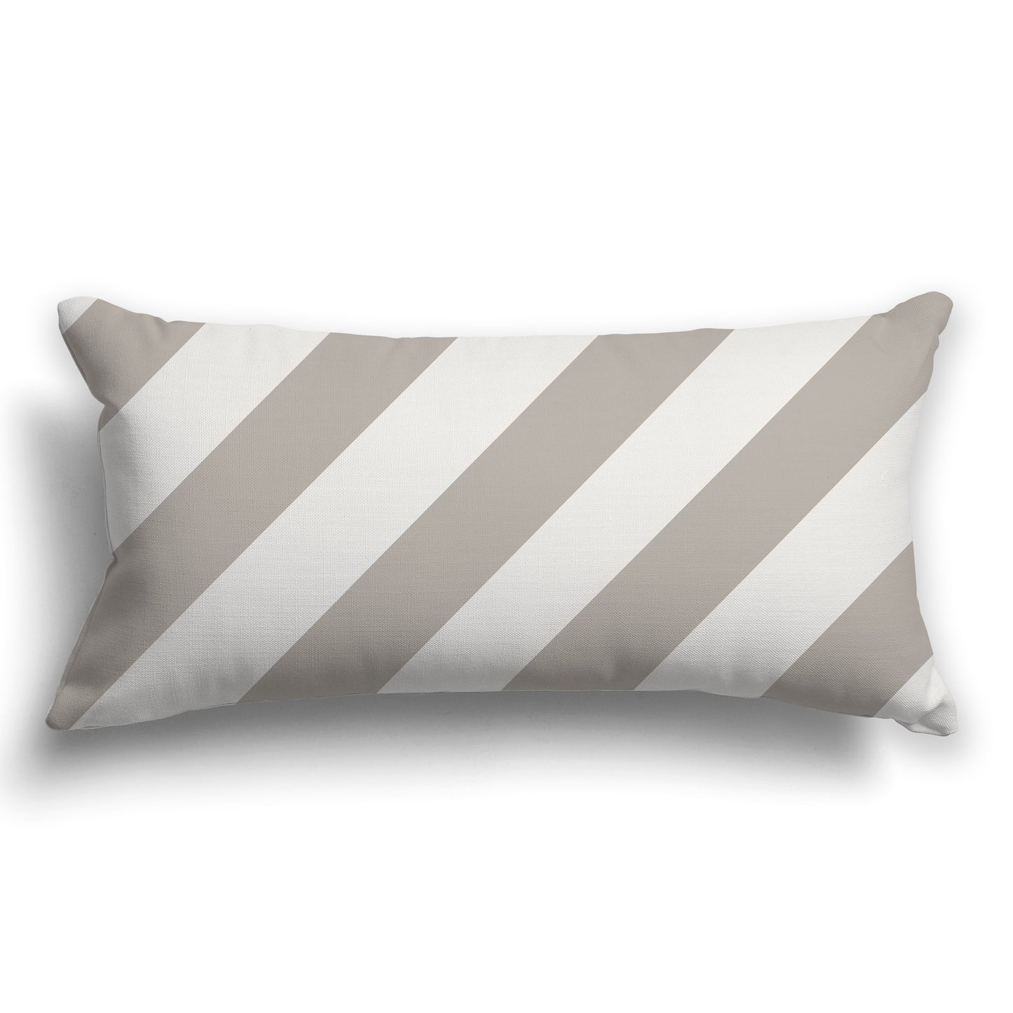 Throw Pillow with Two-tone Taupe Diagonal Bars on Both Sides, CAPC-1202-032