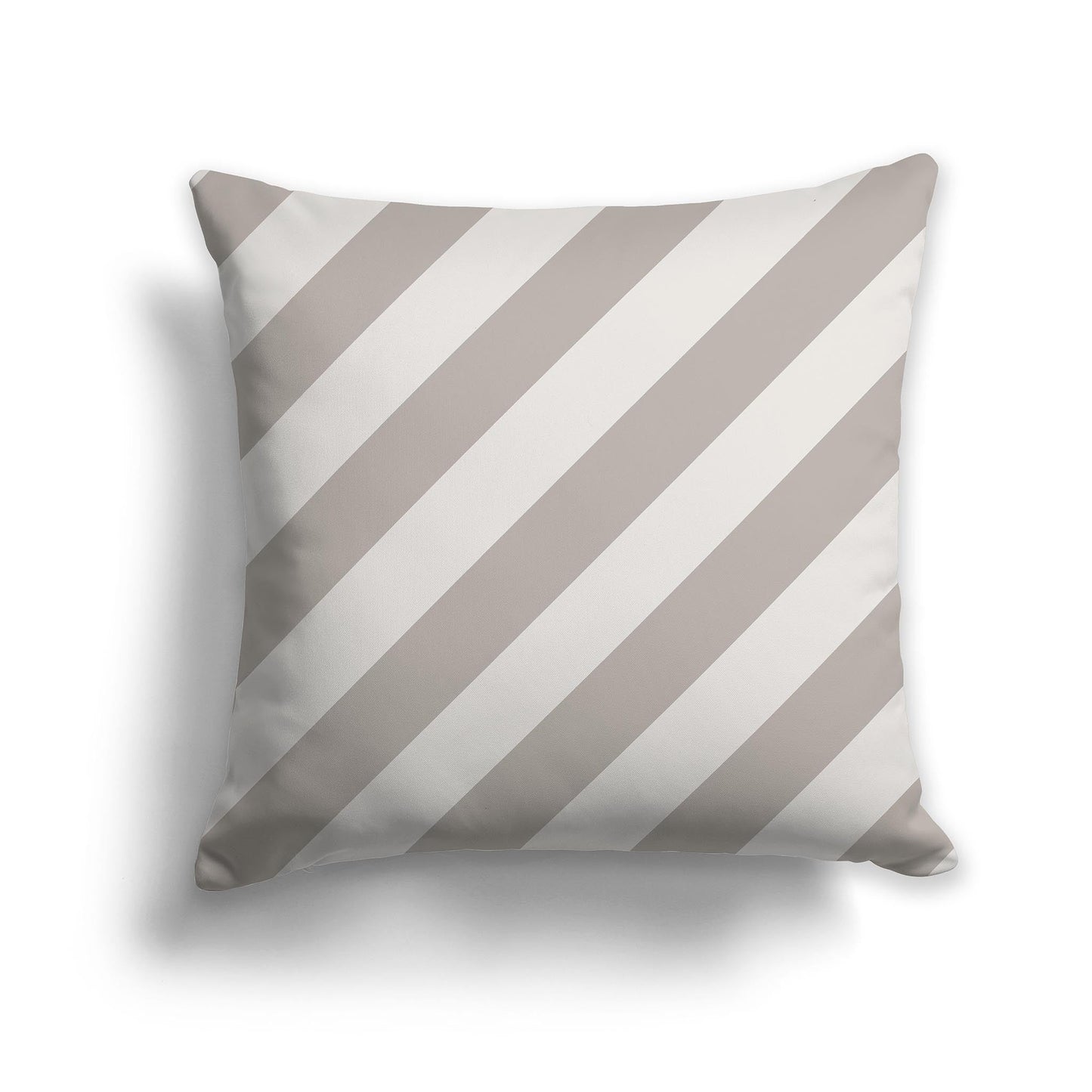 Throw Pillow with Two-tone Taupe Diagonal Bars on Both Sides, CAPC-1202-032