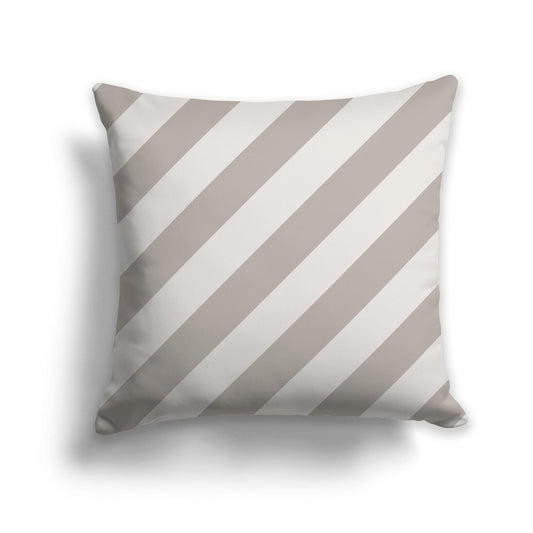 Throw Pillow with Two-tone Taupe Diagonal Bars on Both Sides, CAPC-1202-032