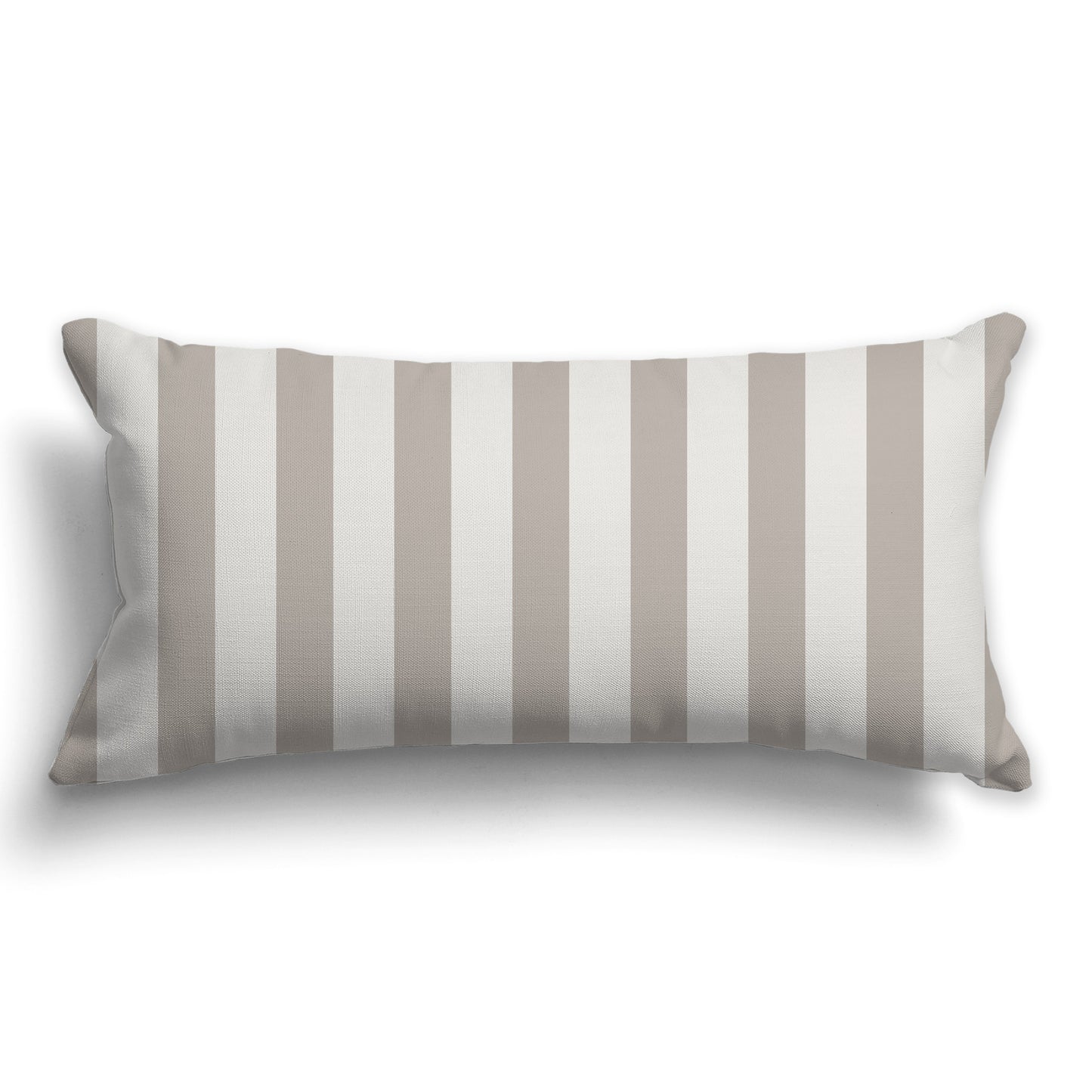 Light Taupe Throw Pillow with Taupe Vertical Bars on Front, CAPC-1202-052