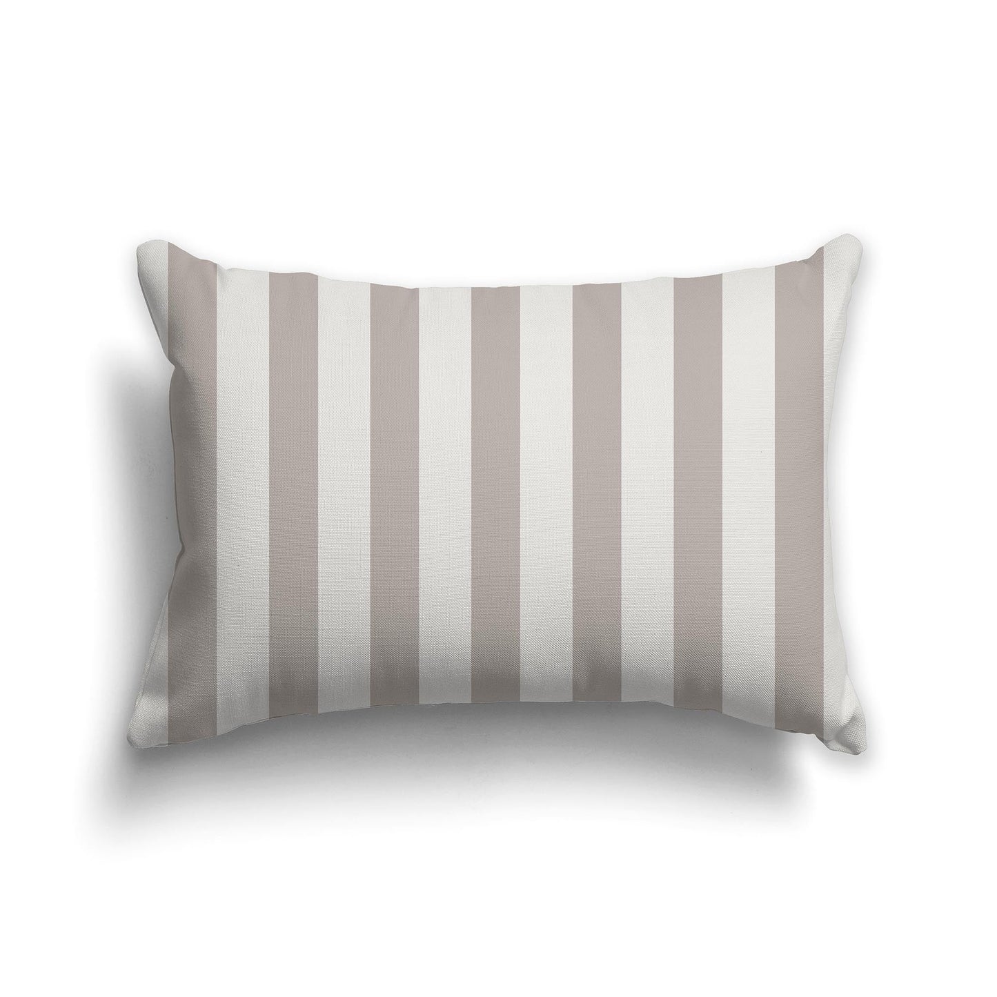Light Taupe Throw Pillow with Taupe Vertical Bars on Front, CAPC-1202-052