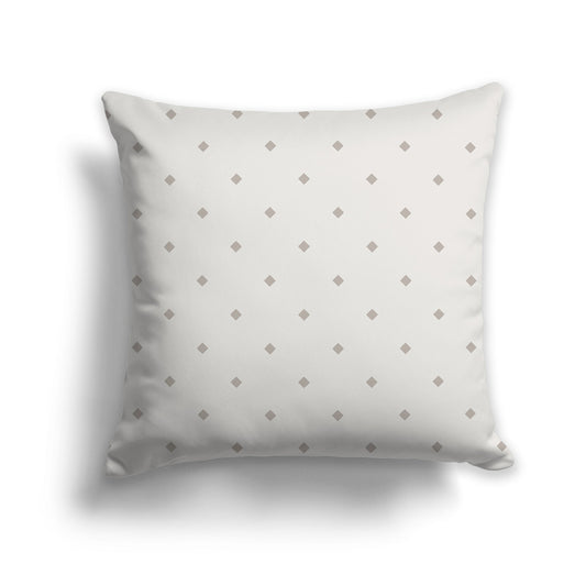 Light Taupe Throw Pillow with Large Taupe Diamond Pattern on Front, CAPC-1202-101