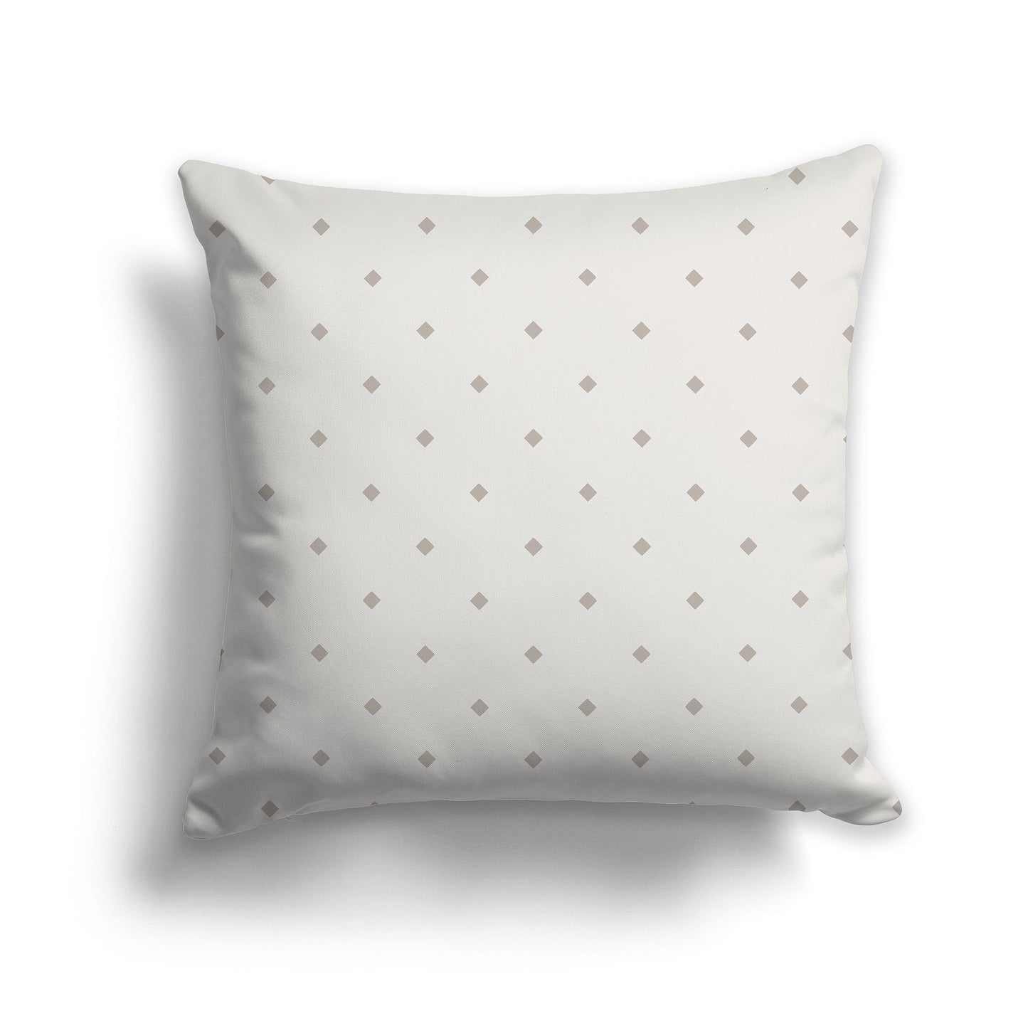 Light Taupe Throw Pillow with Large Taupe Diamond Pattern on Front, CAPC-1202-101