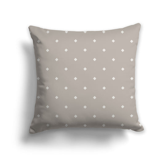 Taupe Throw Pillow with Large Light Taupe Diamond Pattern on Front, CAPC-1202-102
