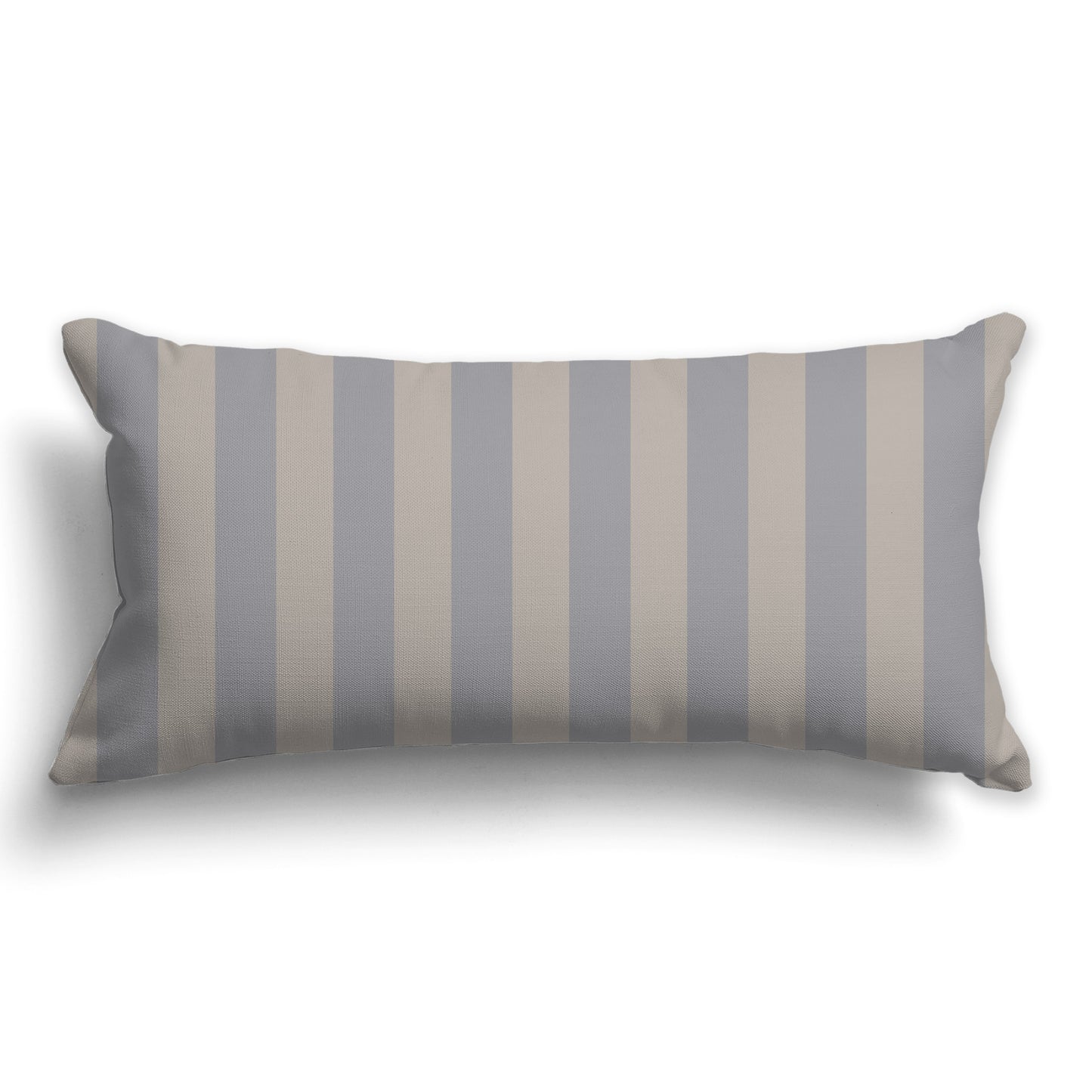 Taupe Throw Pillow with Vertical Grey Bars on Front, CAPC-1203-054