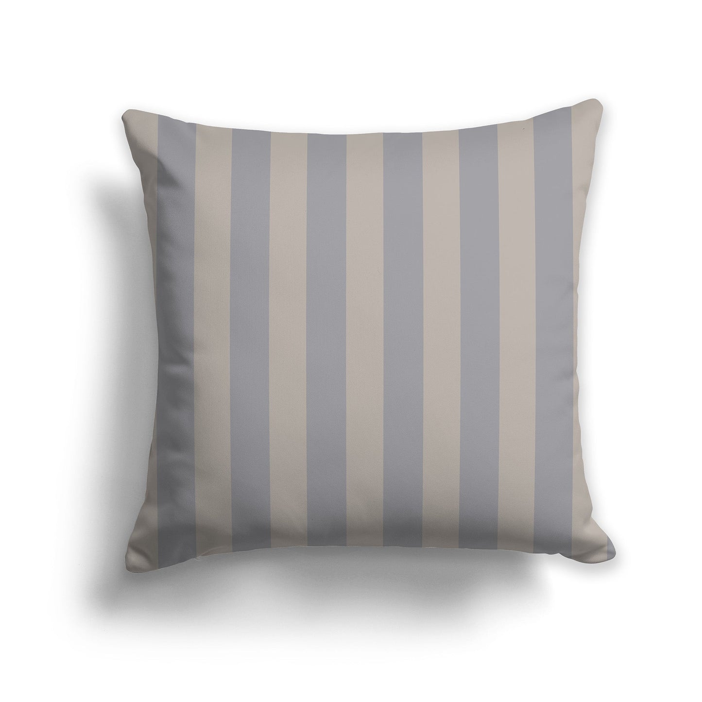 Taupe Throw Pillow with Vertical Grey Bars on Front, CAPC-1203-054