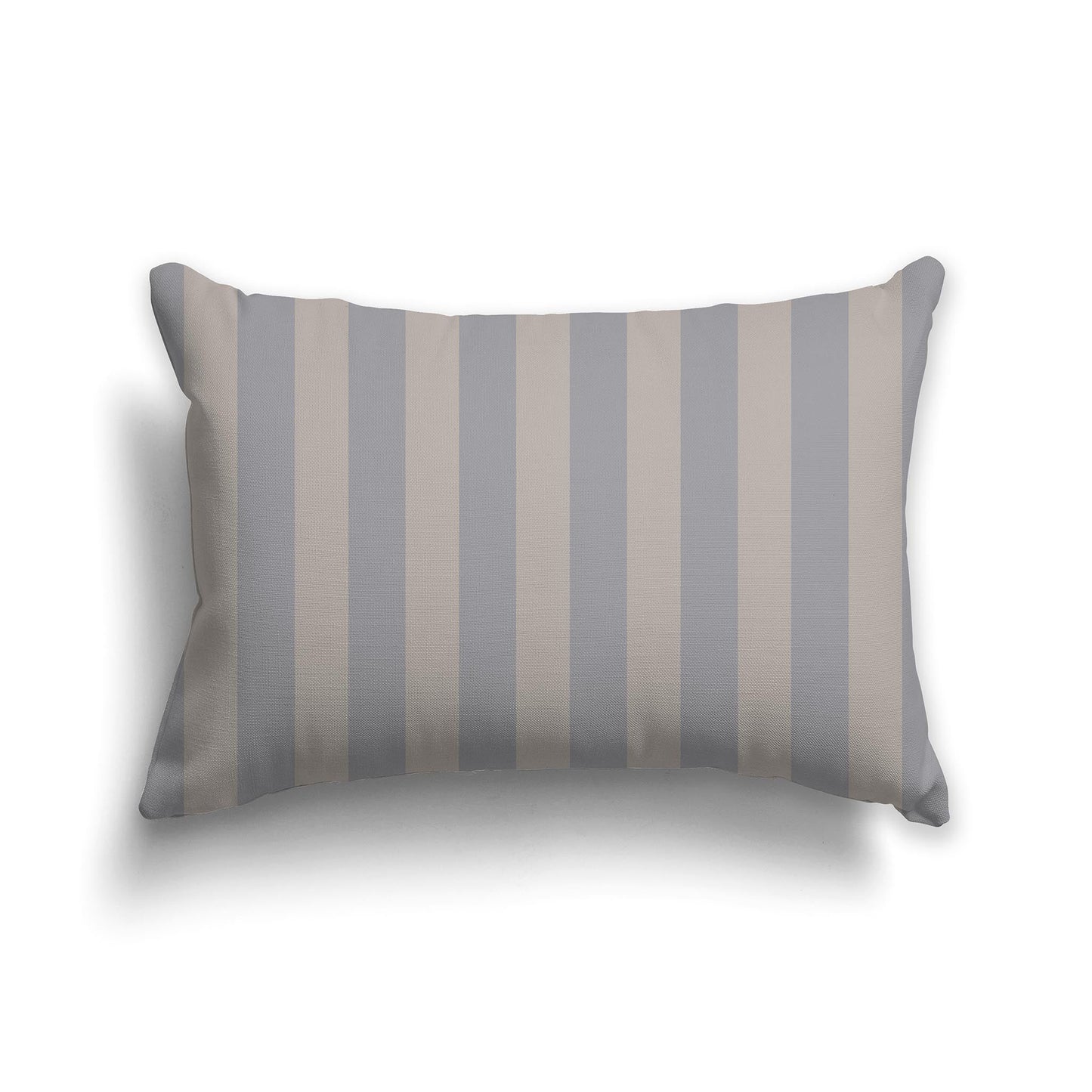 Taupe Throw Pillow with Vertical Grey Bars on Front, CAPC-1203-054