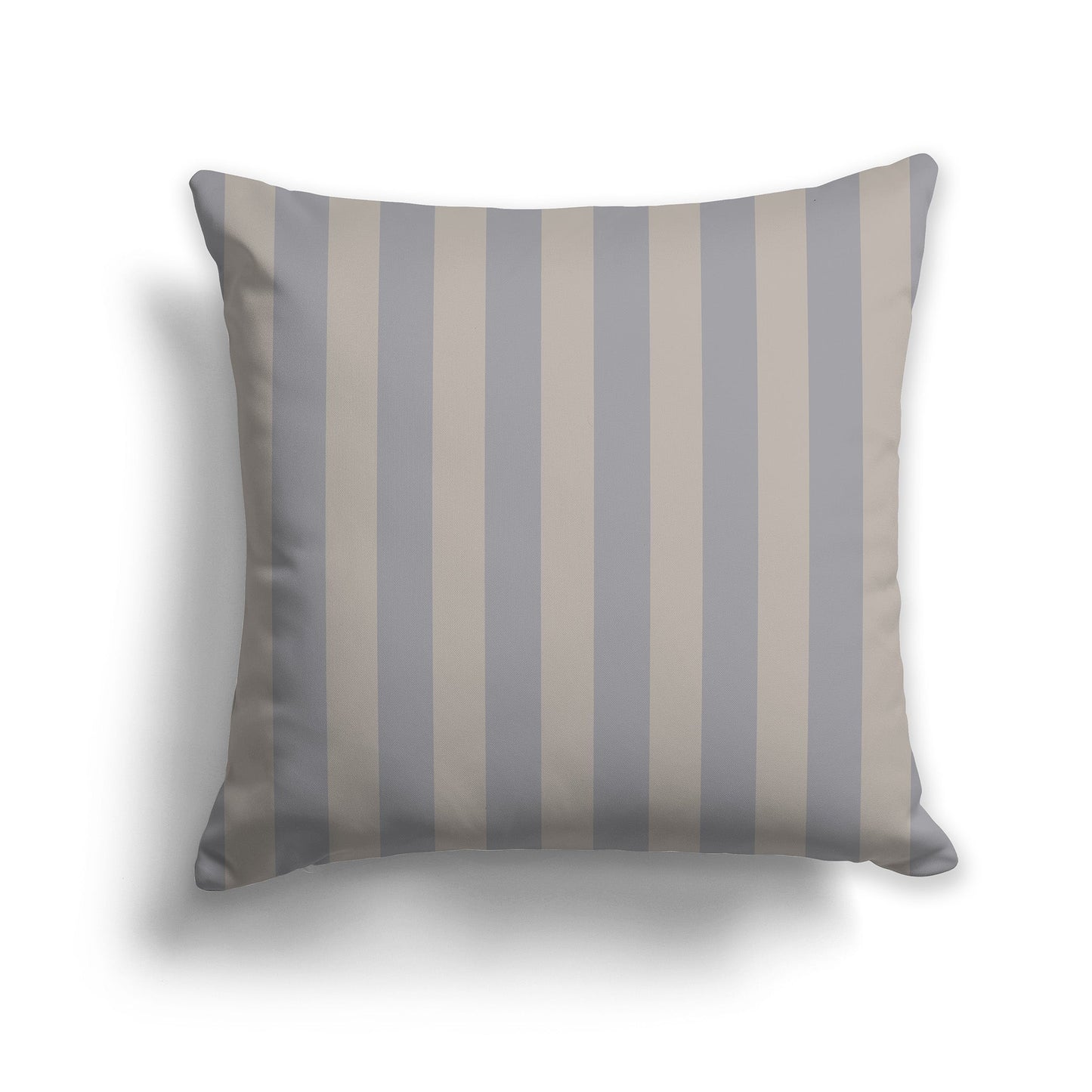 Taupe Throw Pillow with Vertical Grey Bars on Front, CAPC-1203-054