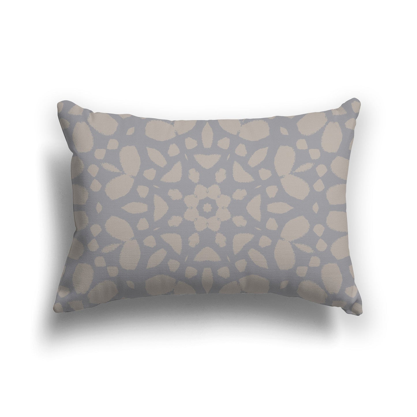 Grey Throw Pillow with Taupe Circular Graphic on Both Sides, CAPC-1203-181