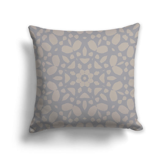Grey Throw Pillow with Taupe Circular Graphic on Both Sides, CAPC-1203-181