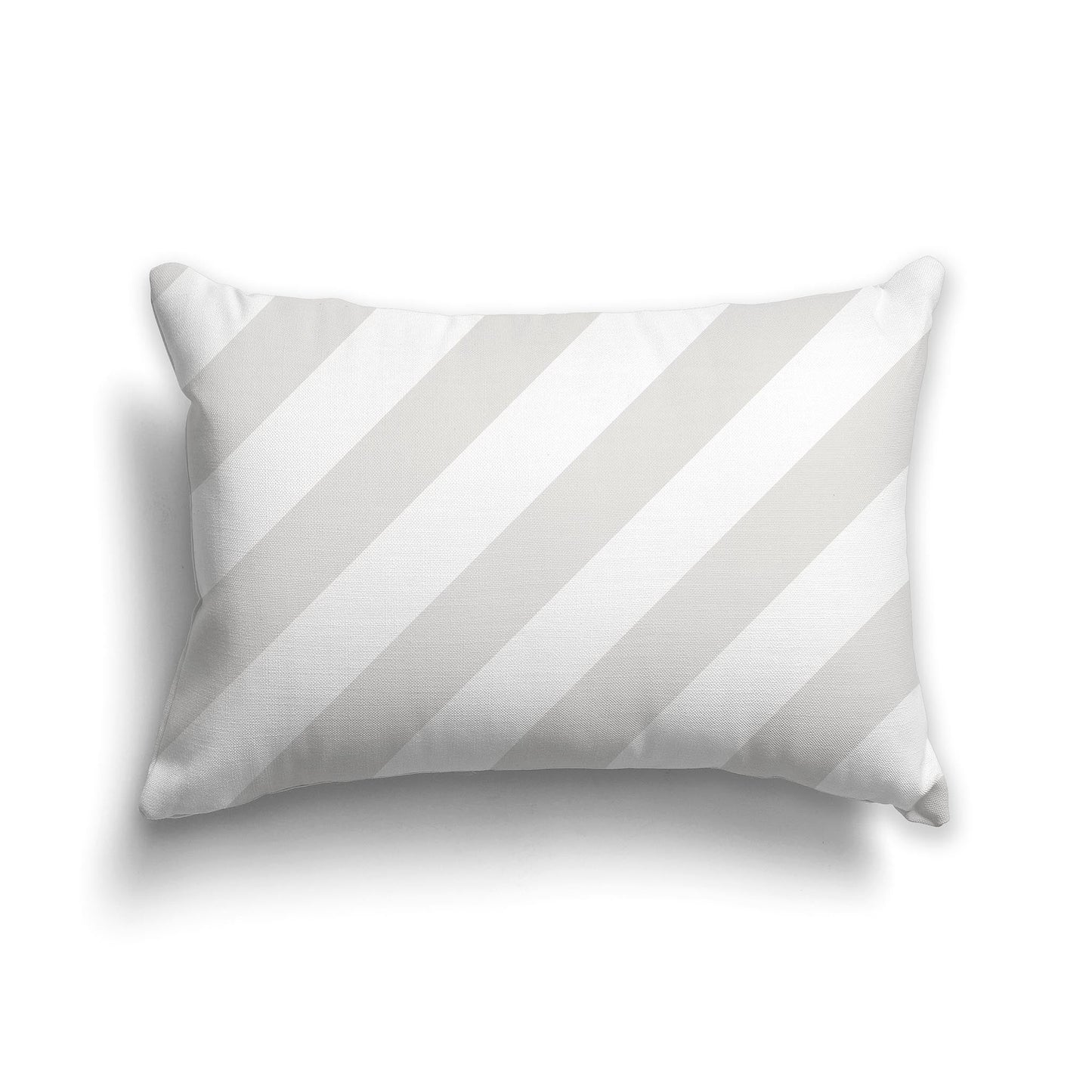 Throw Pillow with Light Taupe and White/Beige-white Diagonal Bars on Both Sides, CAPC-1204-033