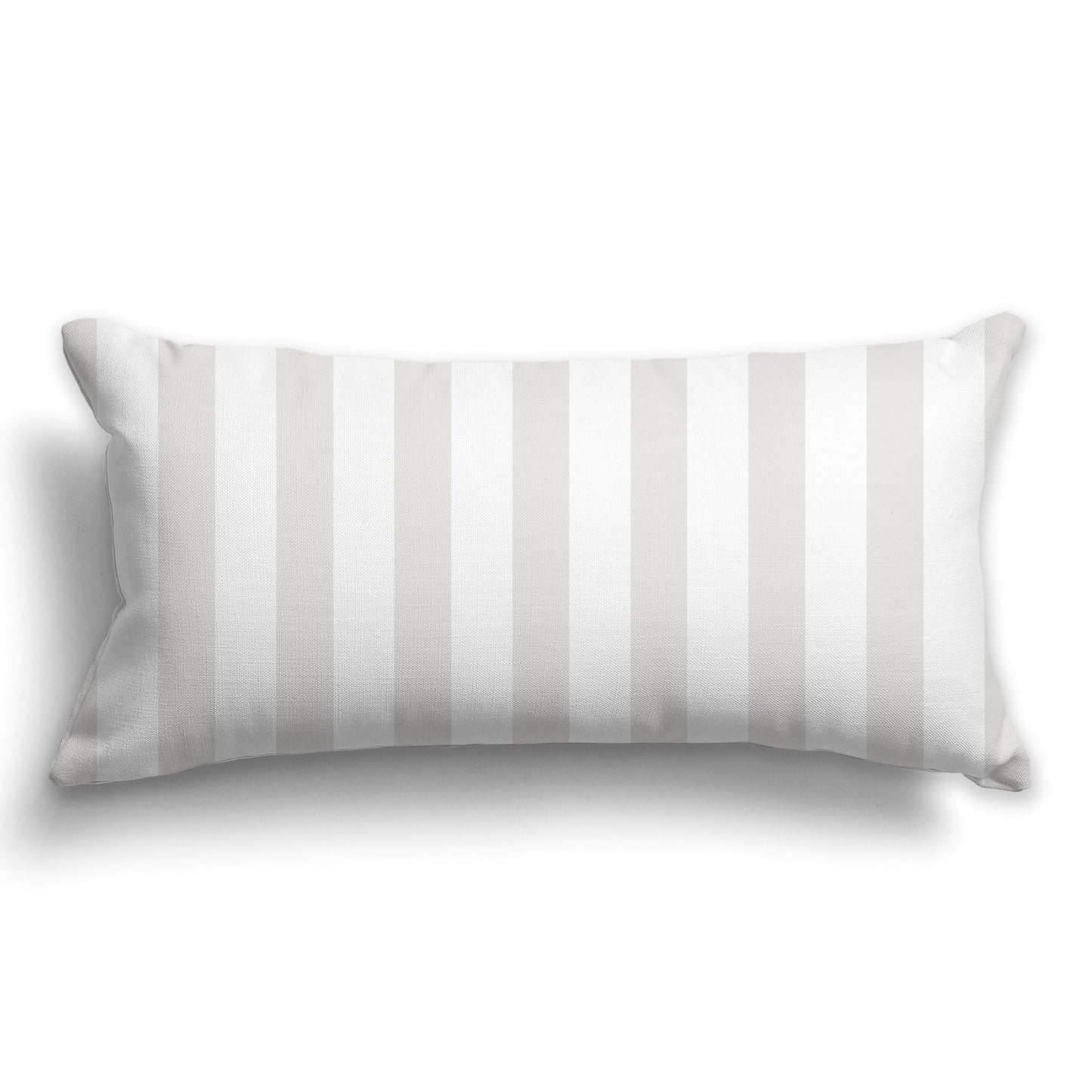 White/Beige-white Throw Pillow with Vertical Light Taupe Bars on Front, CAPC-1204-053