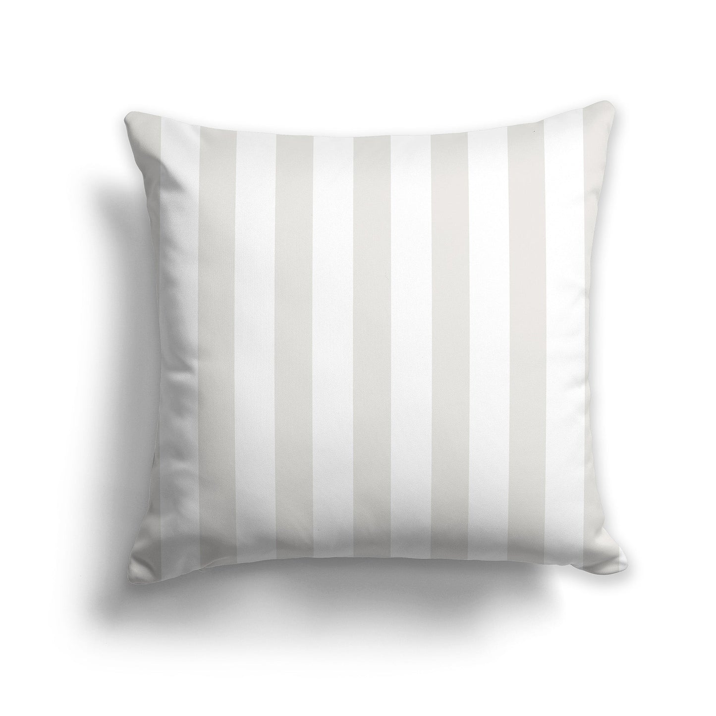 White/Beige-white Throw Pillow with Vertical Light Taupe Bars on Front, CAPC-1204-053