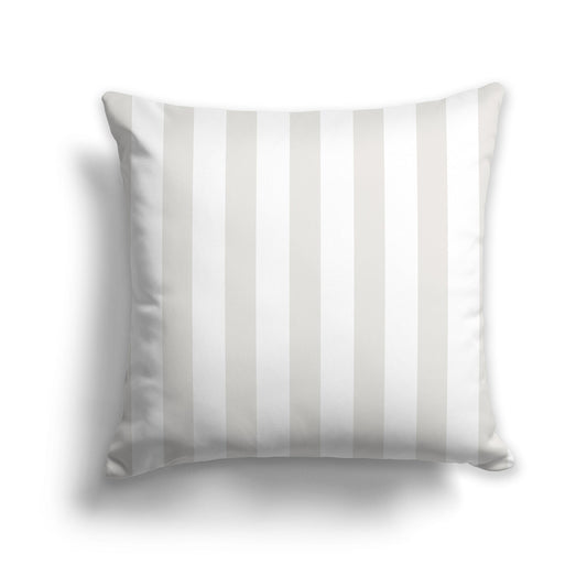 White/Beige-white Throw Pillow with Vertical Light Taupe Bars on Front, CAPC-1204-053