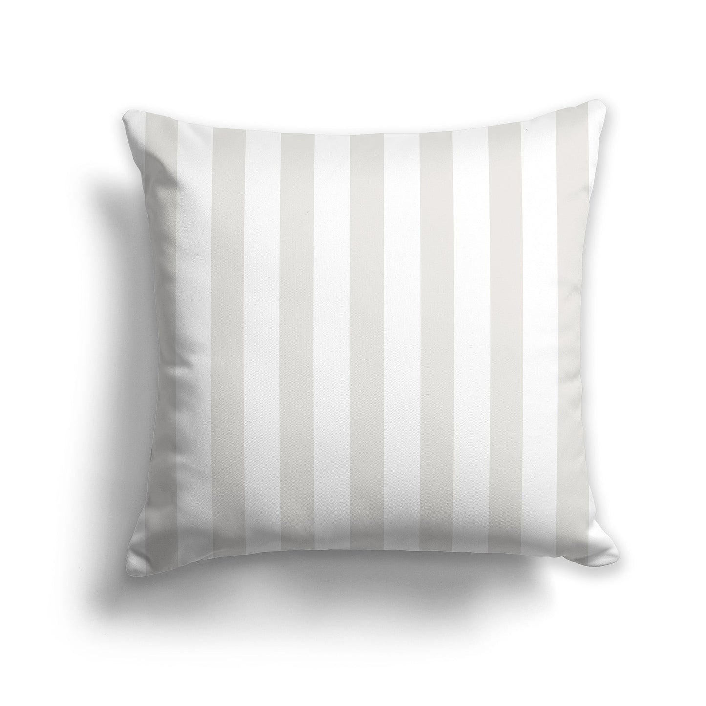 White/Beige-white Throw Pillow with Vertical Light Taupe Bars on Front, CAPC-1204-053