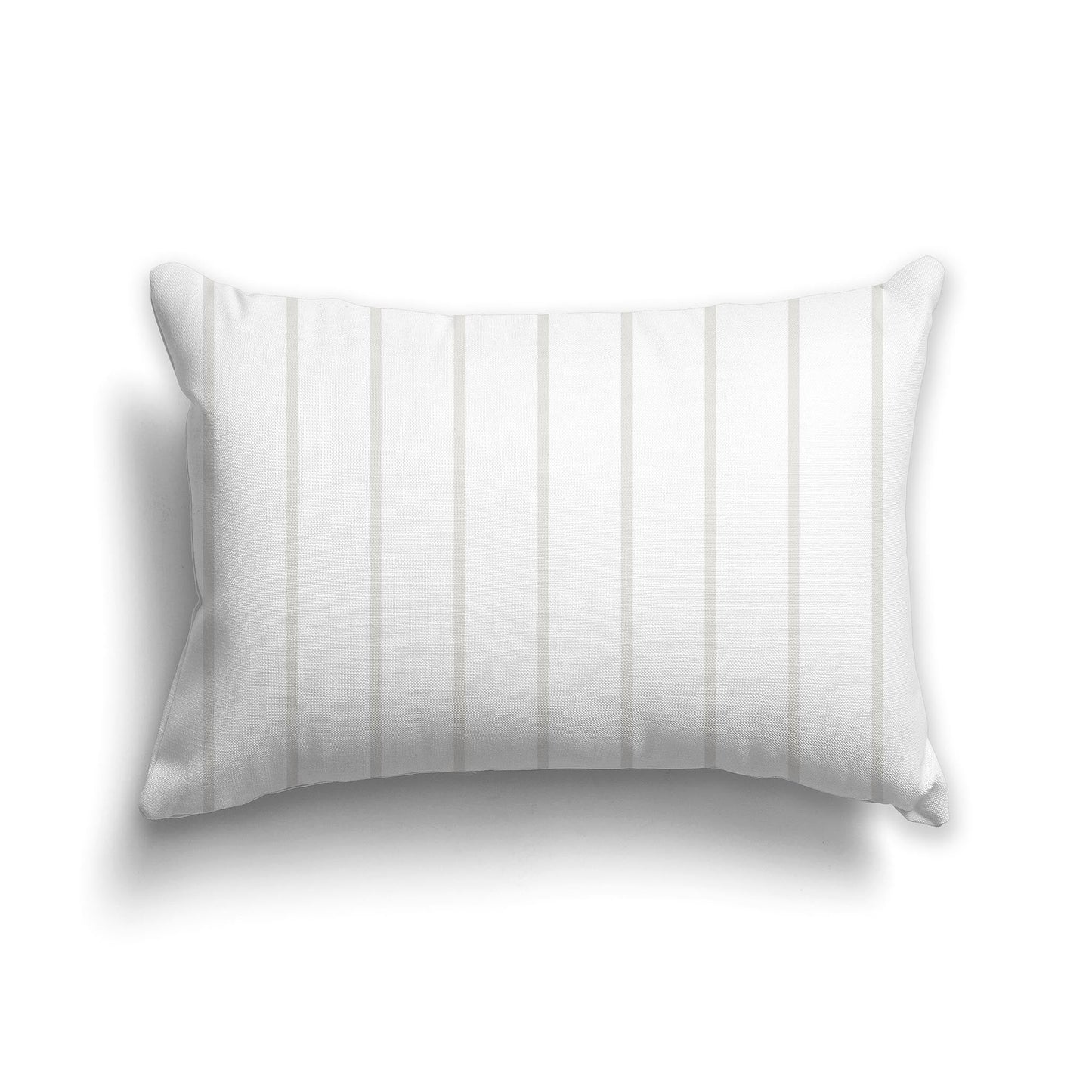 White/Beige-white Throw Pillow with Light Taupe Stripes on Front, CAPC-1204-065