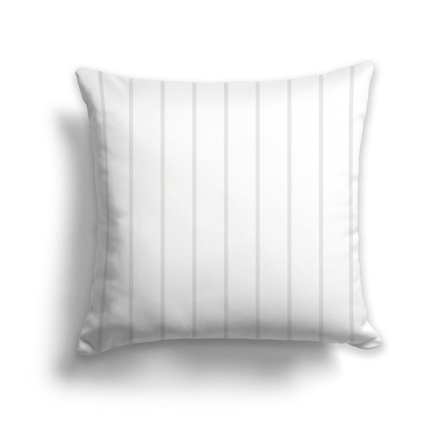 White/Beige-white Throw Pillow with Light Taupe Stripes on Front, CAPC-1204-065
