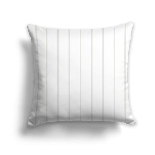 White/Beige-white Throw Pillow with Light Taupe Stripes on Front, CAPC-1204-065