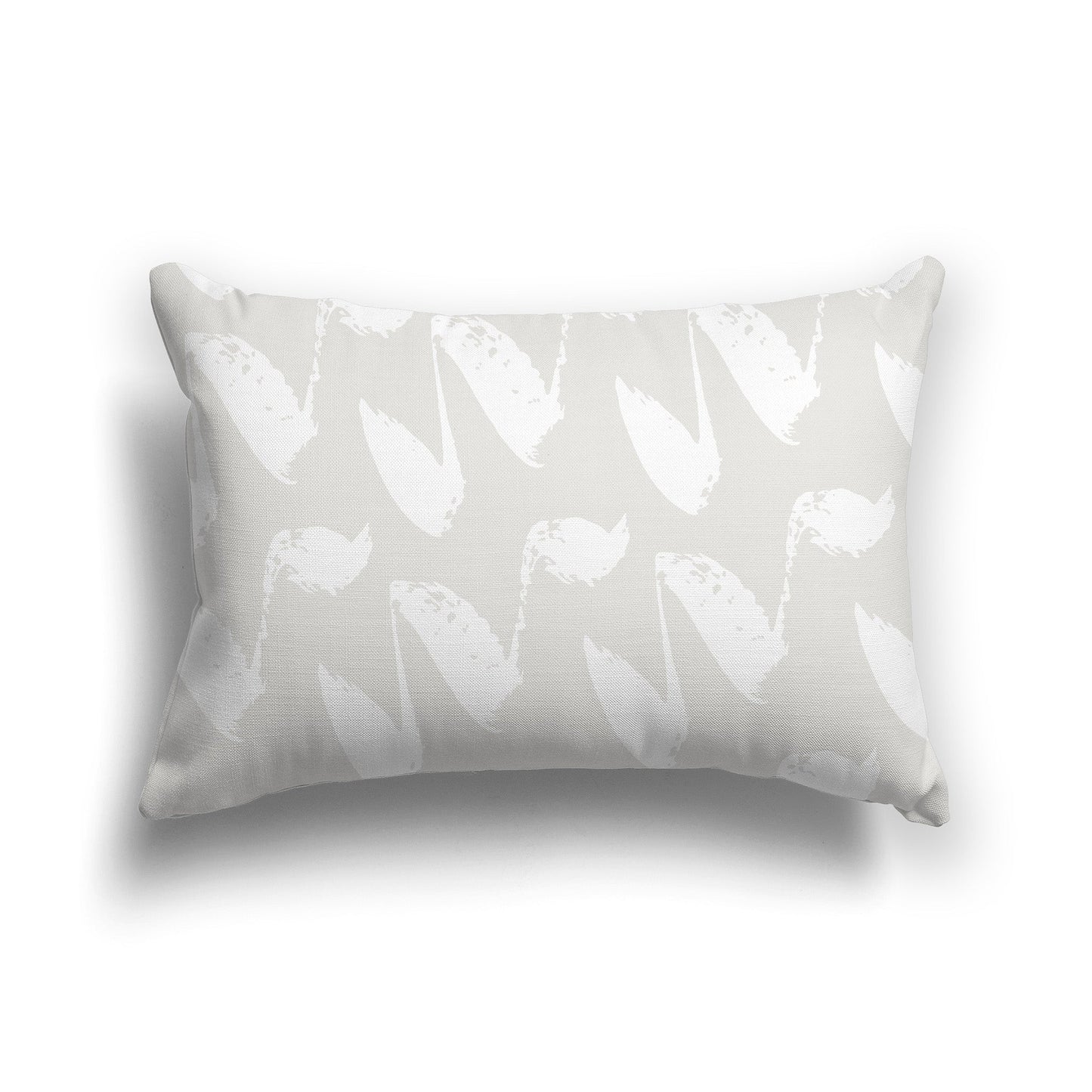 Light Taupe Throw Pillow with White/Beige-white Squiggle Pattern on Both Sides, CAPC-1204-081