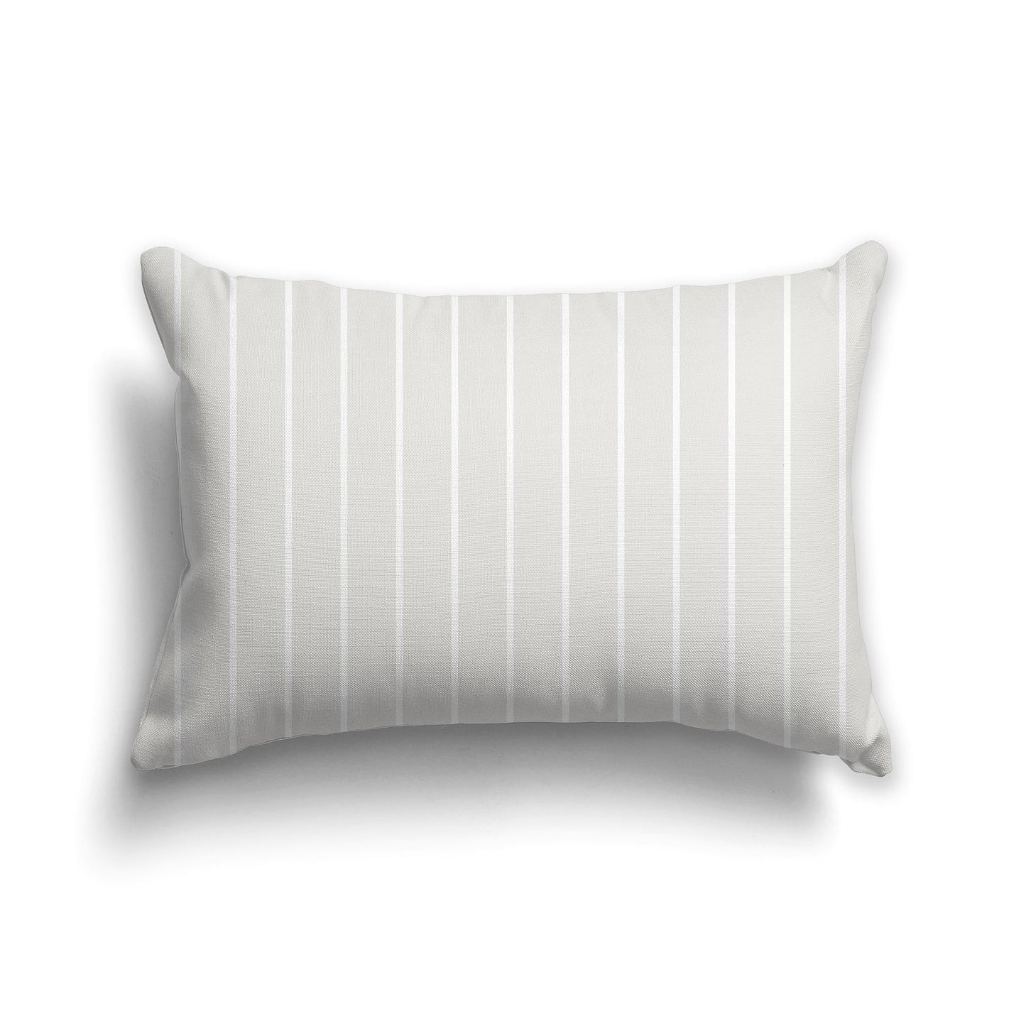 Light Taupe Throw Pillow with Fine Vertical White/Beige-white Stripes on Front, CAPC-1204-152