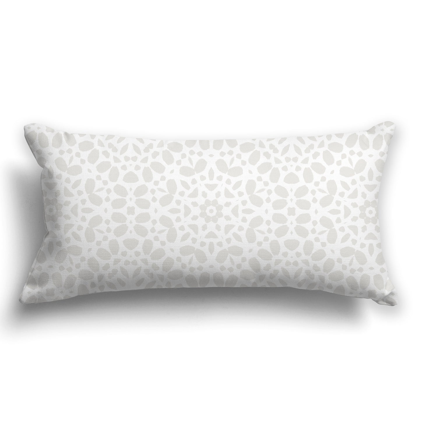 Throw Pillow with Circular Light Taupe and White/Beige-white Repeat Graphic on Both Sides, CAPC-1204-192