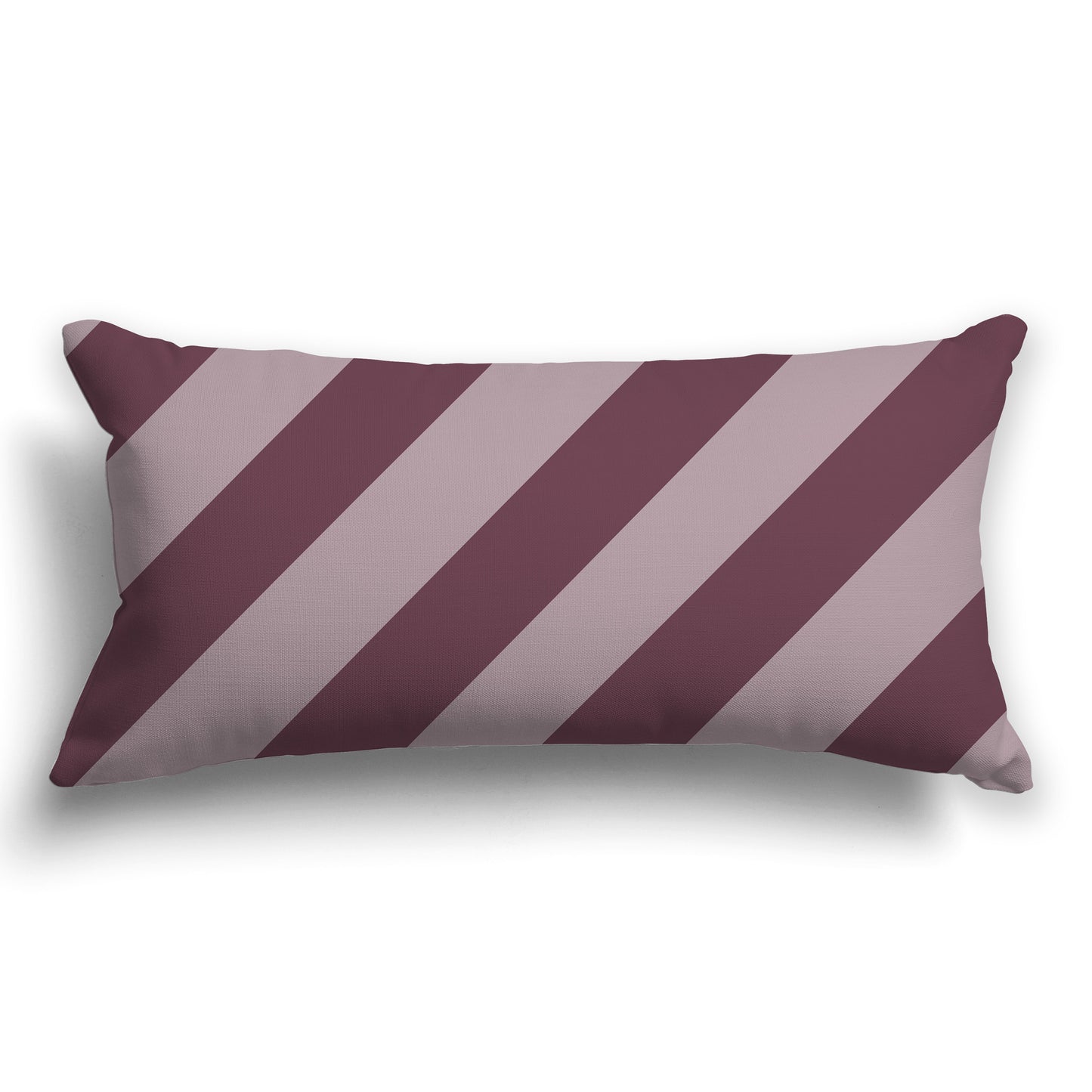 Throw Pillow with Two-tone Plum Diagonal Bars on Both Sides, CAPC-1211-032