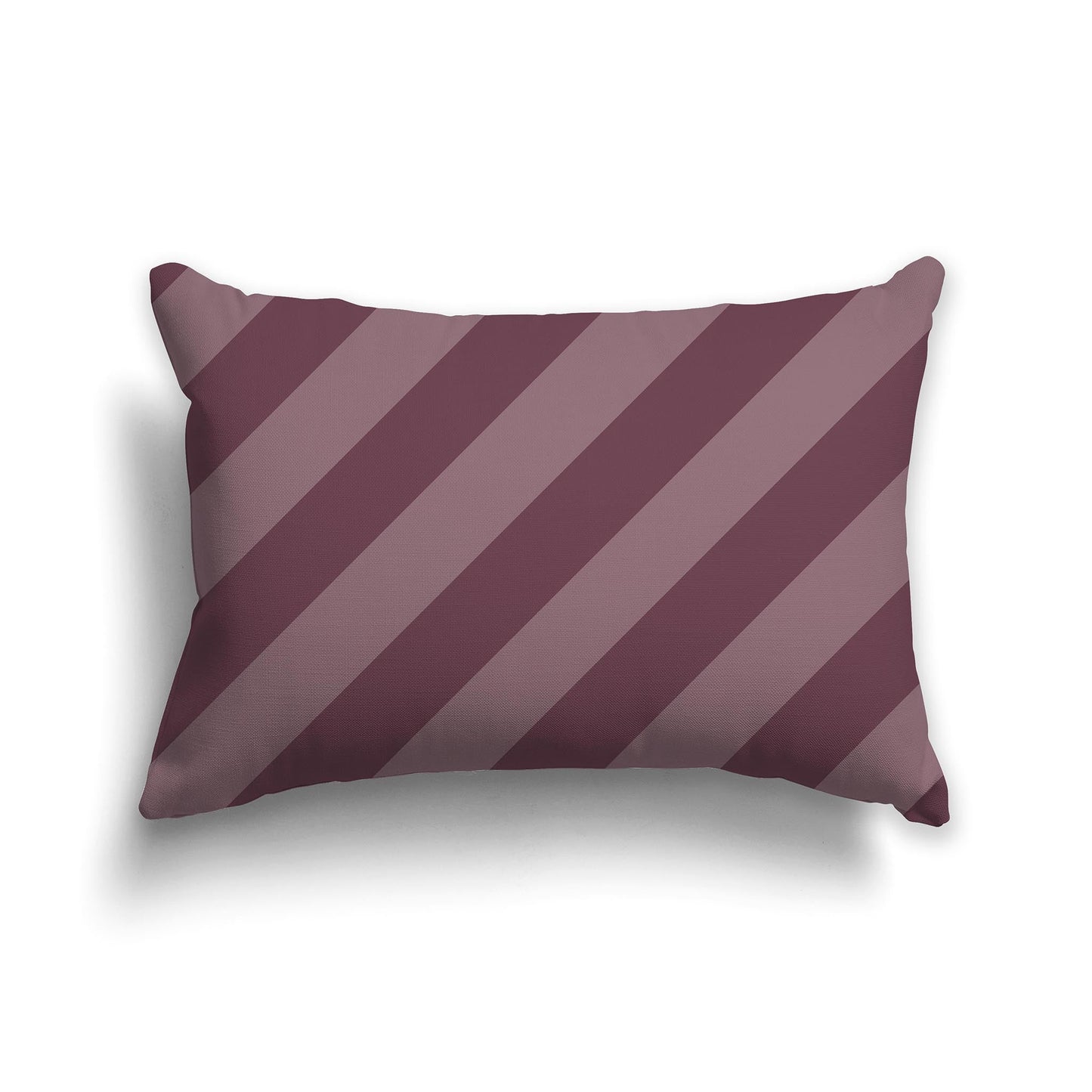 Throw Pillow with Two-tone Plum Diagonal Bars on Both Sides, CAPC-1211-032