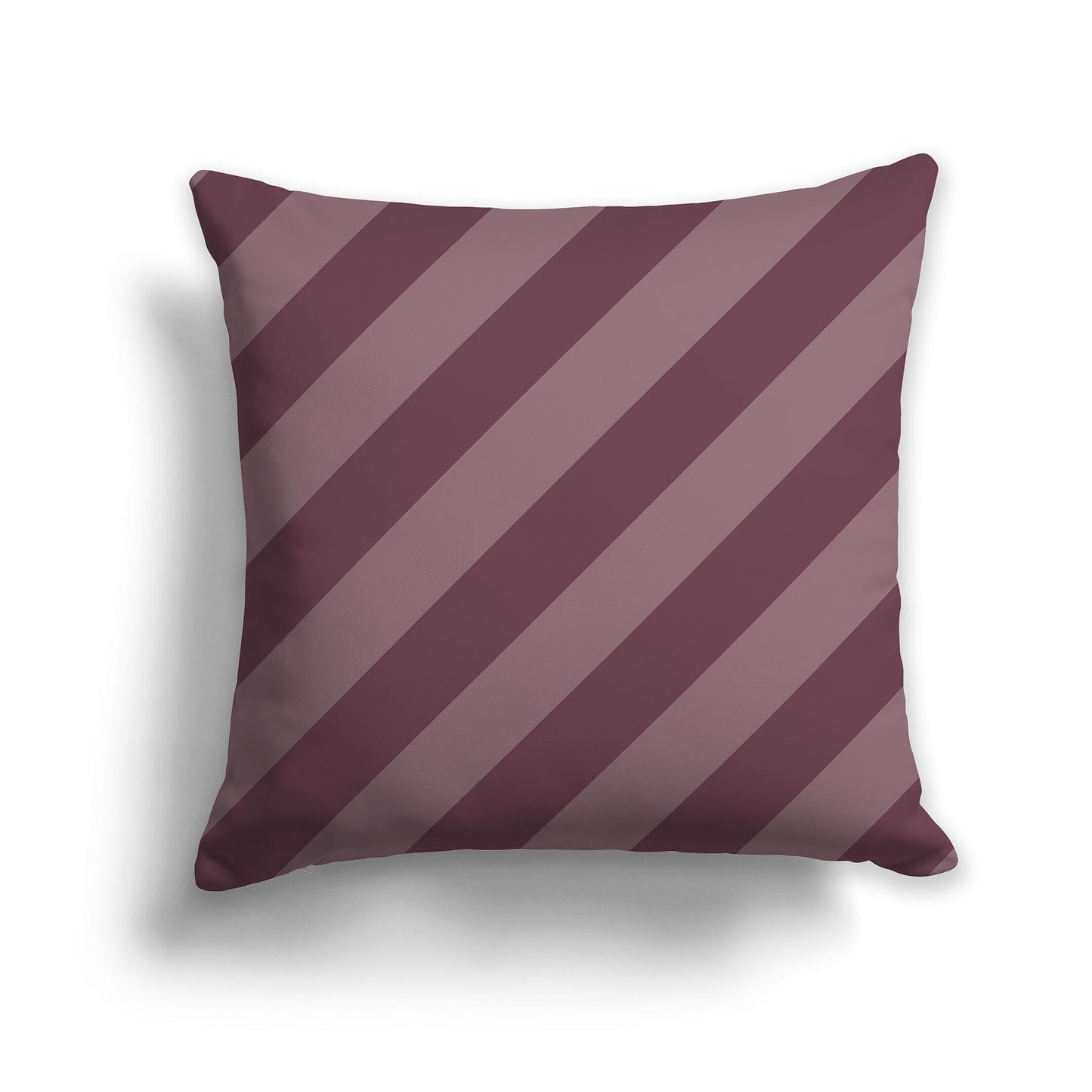 Throw Pillow with Two-tone Plum Diagonal Bars on Both Sides, CAPC-1211-032