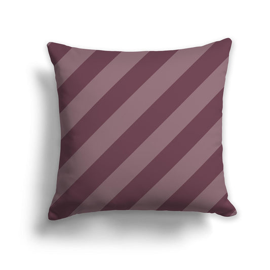 Throw Pillow with Two-tone Plum Diagonal Bars on Both Sides, CAPC-1211-032