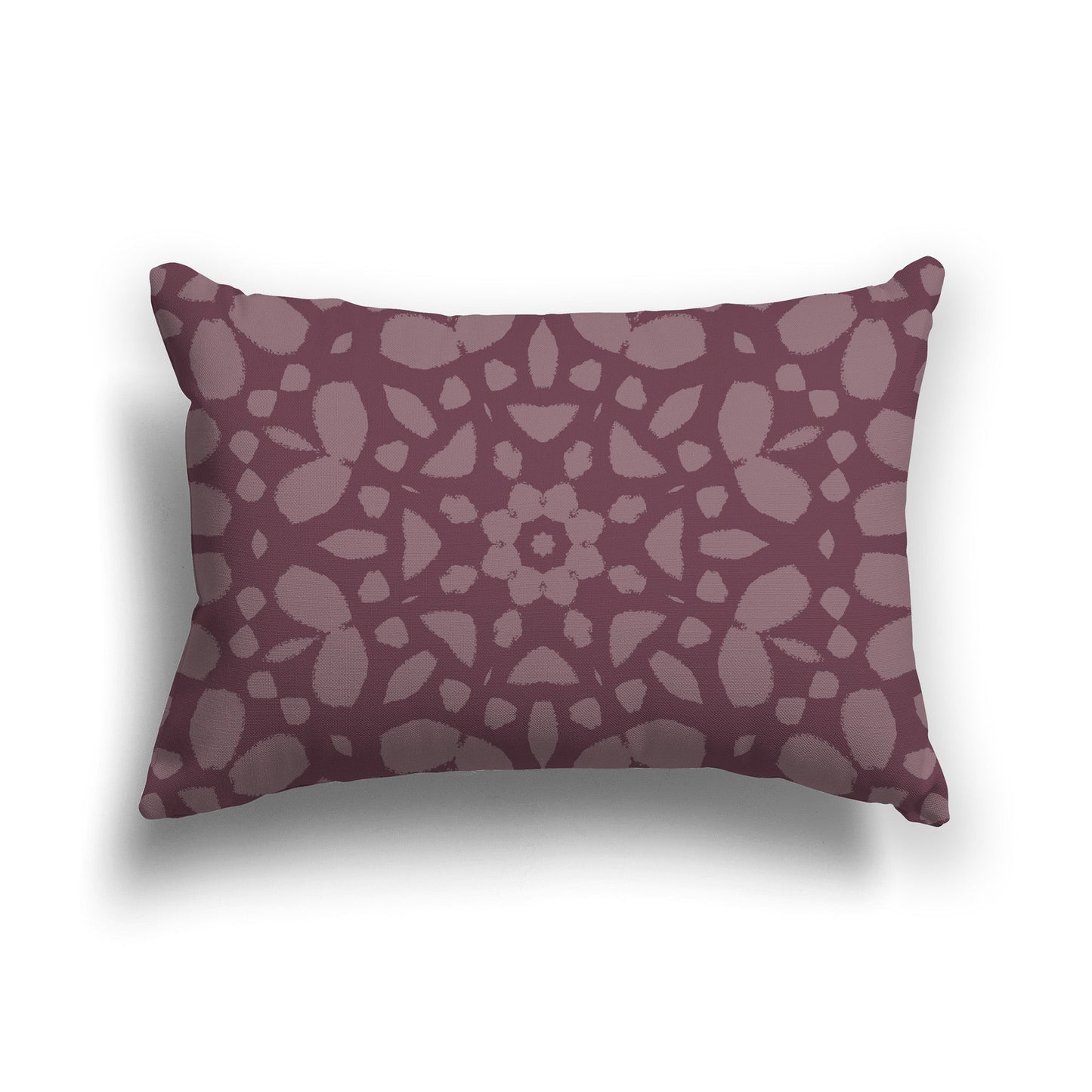 Plum Throw Pillow with Medium Plum Circular Graphic on Both Sides, CAPC-1211-183