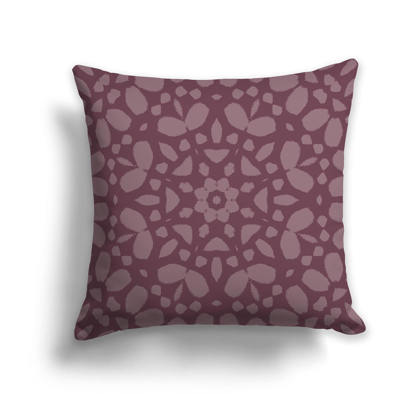 Plum Throw Pillow with Medium Plum Circular Graphic on Both Sides, CAPC-1211-183