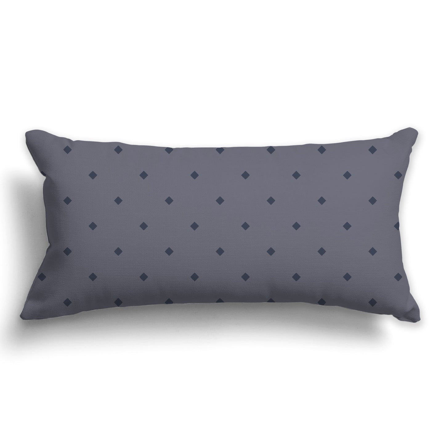 Dark Grey Throw Pillow with Large Dark Blue Diamond Pattern on Front, CAPC-1212-103