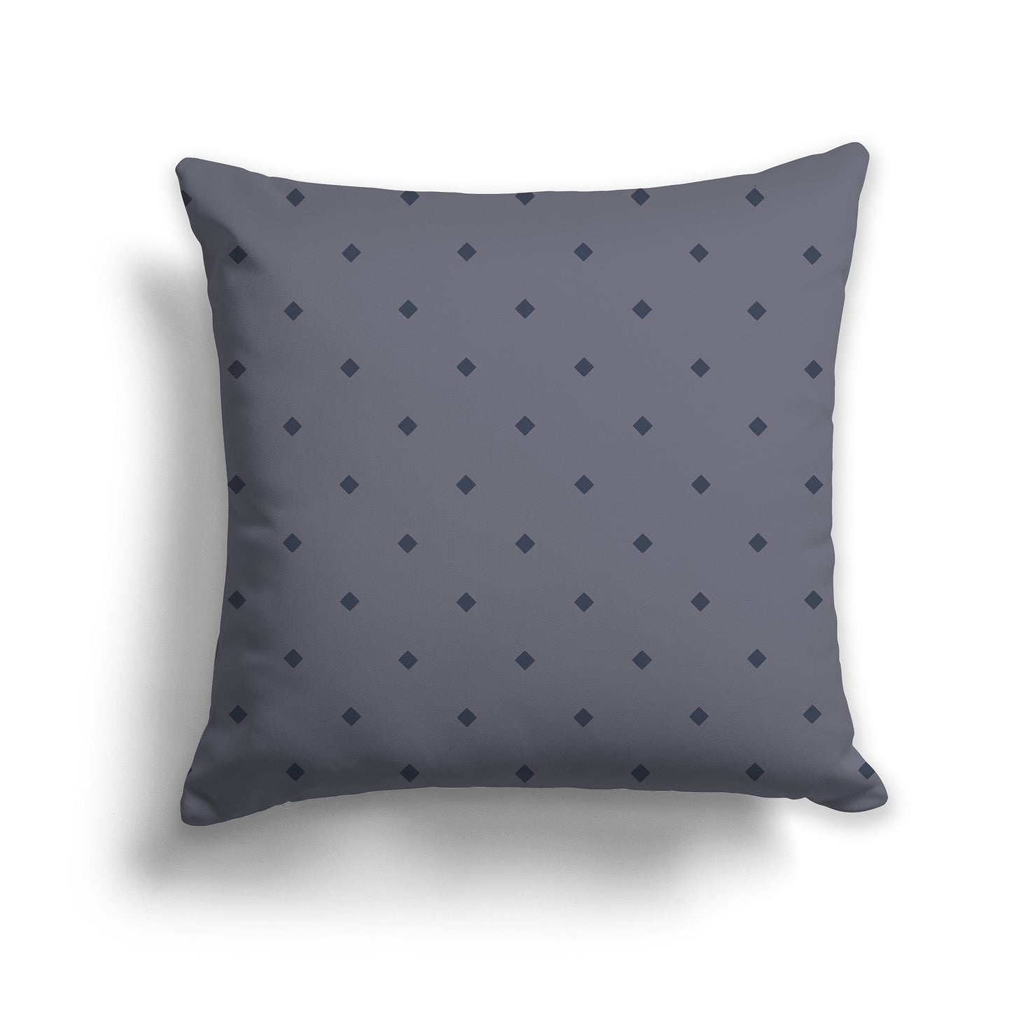 Dark Grey Throw Pillow with Large Dark Blue Diamond Pattern on Front, CAPC-1212-103