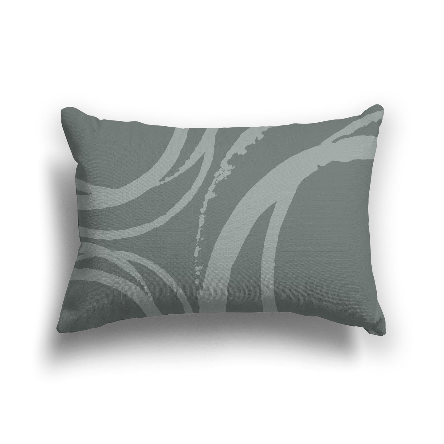 Green Throw Pillow with Circular Medium Green Graphic on Both Sides, CAPC-1213-021