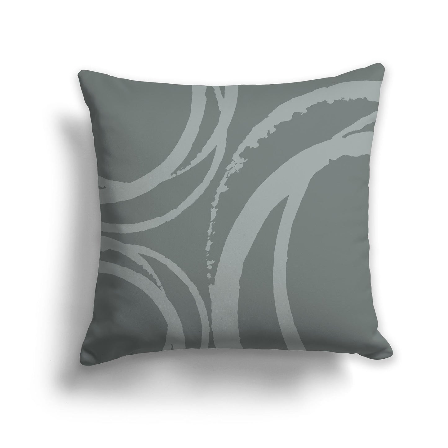 Green Throw Pillow with Circular Medium Green Graphic on Both Sides, CAPC-1213-021