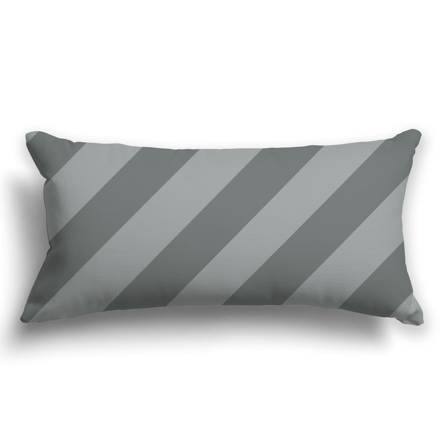 Throw Pillow with Two-tone Green Diagonal Bars on Both Sides, CAPC-1213-032
