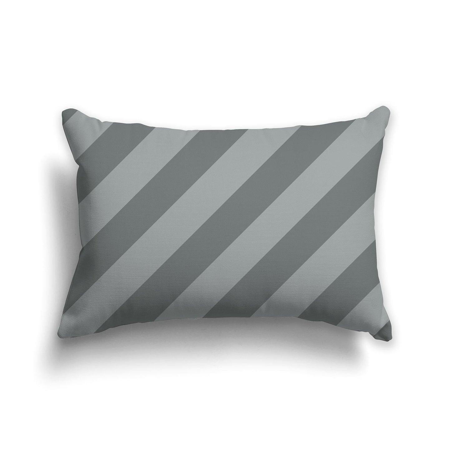 Throw Pillow with Two-tone Green Diagonal Bars on Both Sides, CAPC-1213-032