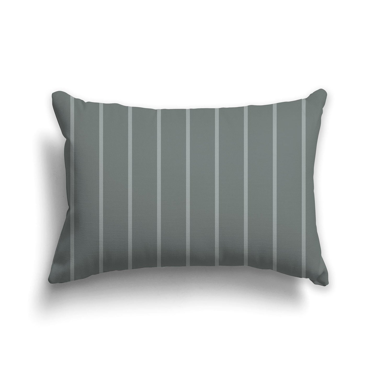 Green Throw Pillow with Medium Green Stripes on Front, CAPC-1213-061