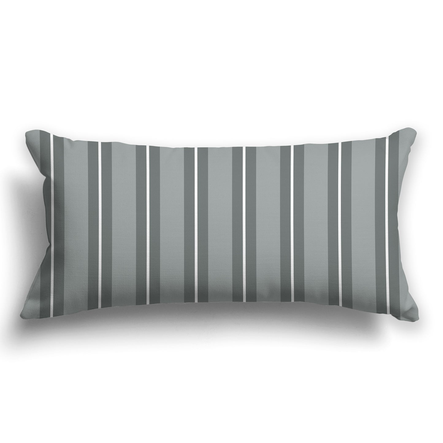 Medium Green Throw Pillow with Green and White/Beige-white Multistripe Pattern on Front, CAPC-1213-071