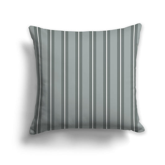 Medium Green Throw Pillow with Green and White/Beige-white Multistripe Pattern on Front, CAPC-1213-071