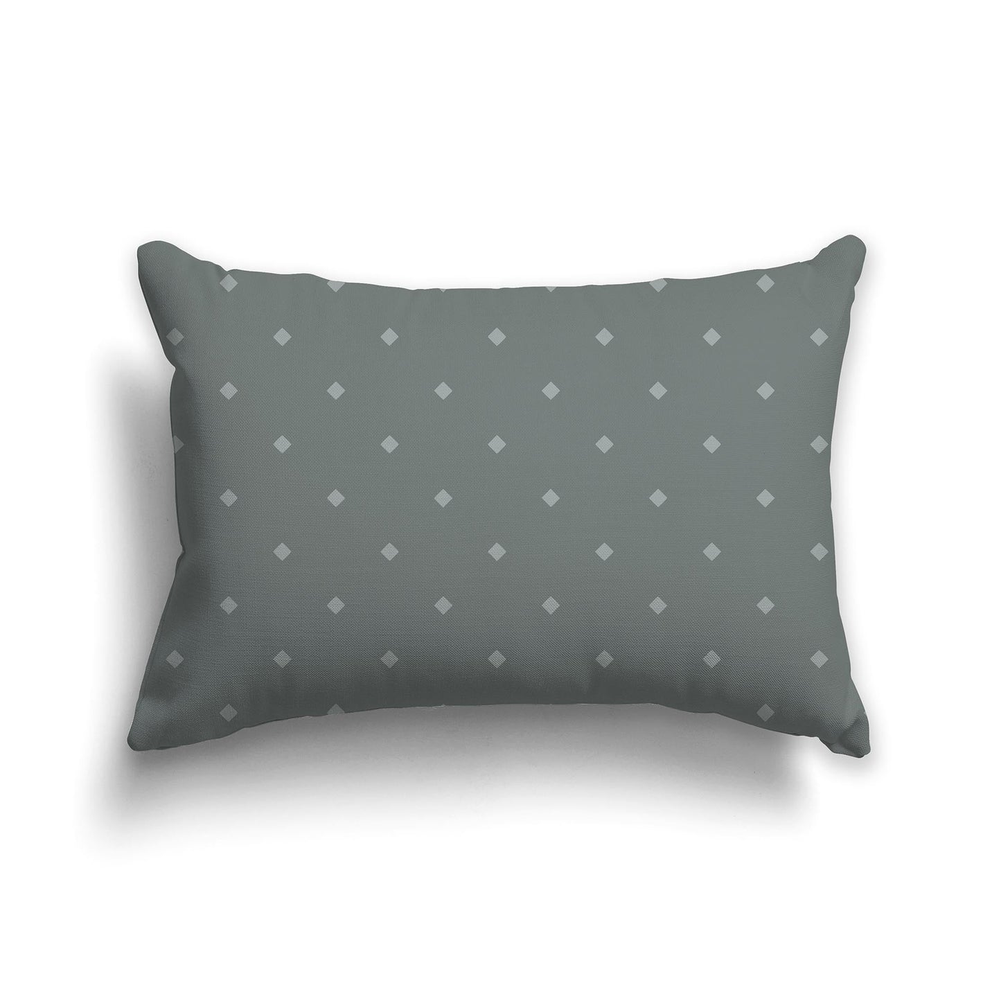Green Throw Pillow with Large Medium Green Diamond Pattern on Front, CAPC-1213-102