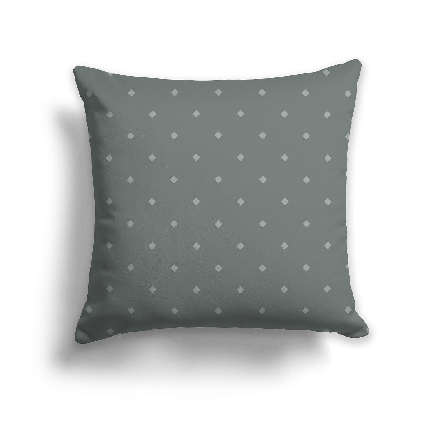 Green Throw Pillow with Large Medium Green Diamond Pattern on Front, CAPC-1213-102