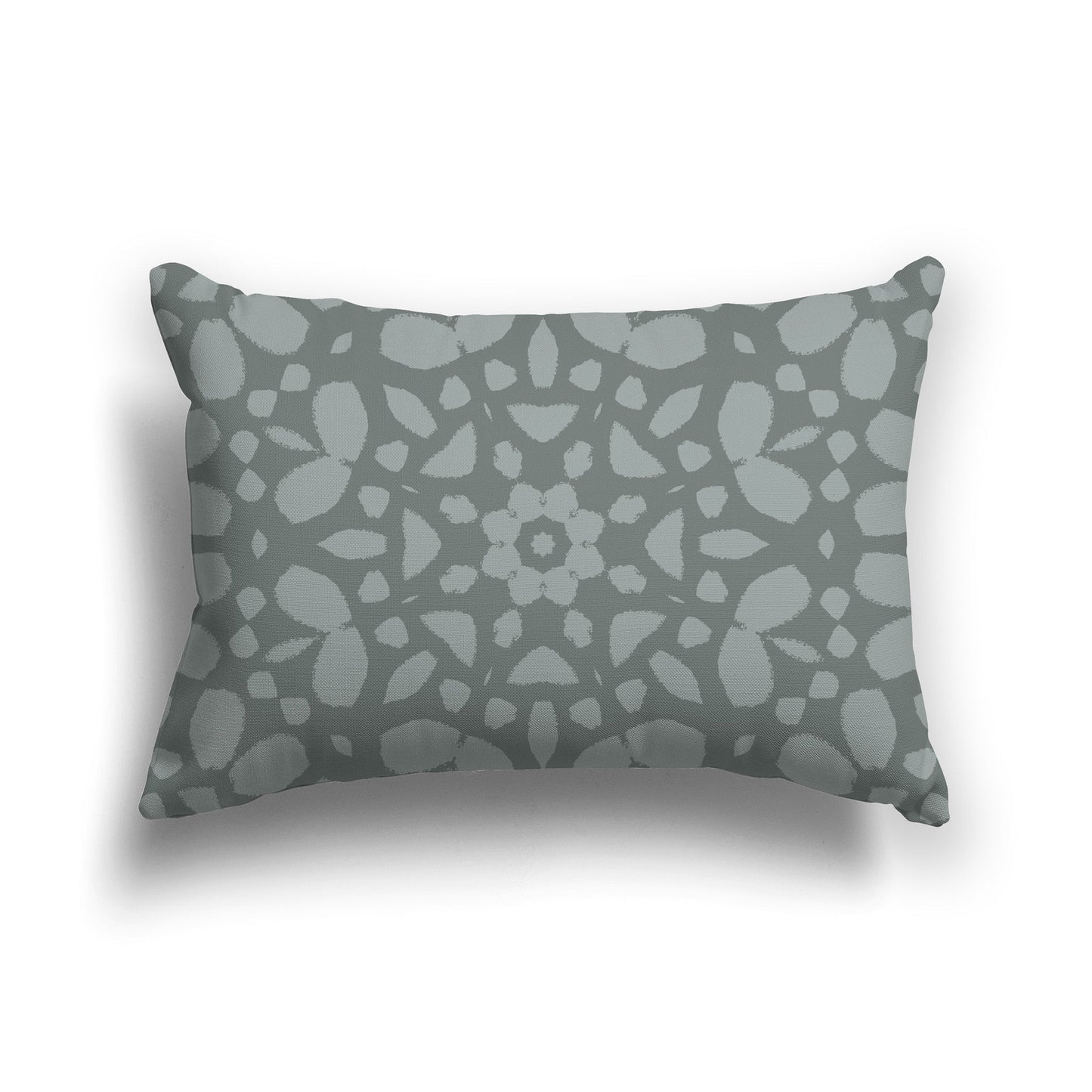 Green Throw Pillow with Medium Green Circular Graphic on Both Sides, CAPC-1213-182