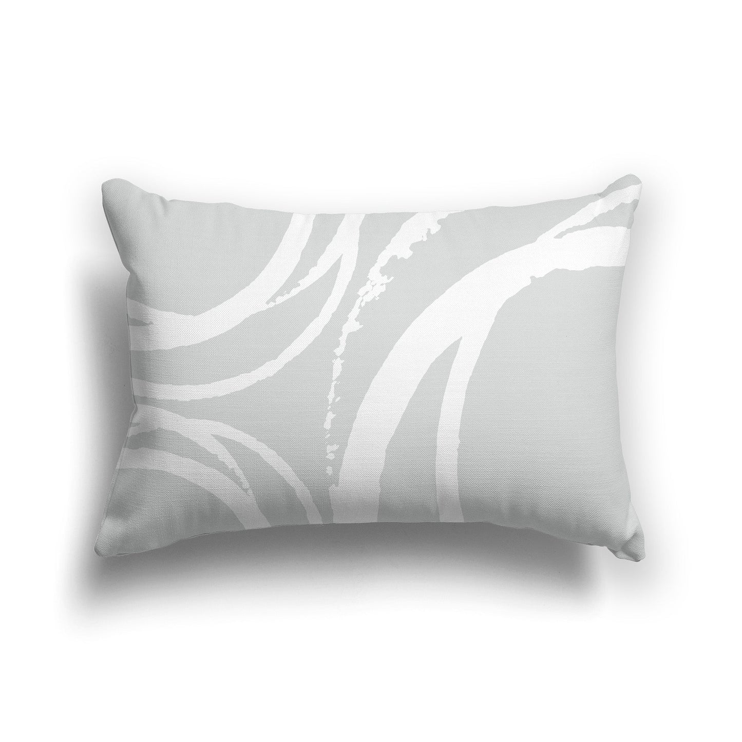 Pale Grey Throw Pillow with Circular White/Beige-white Graphic on Both Sides, CAPC-1214-021