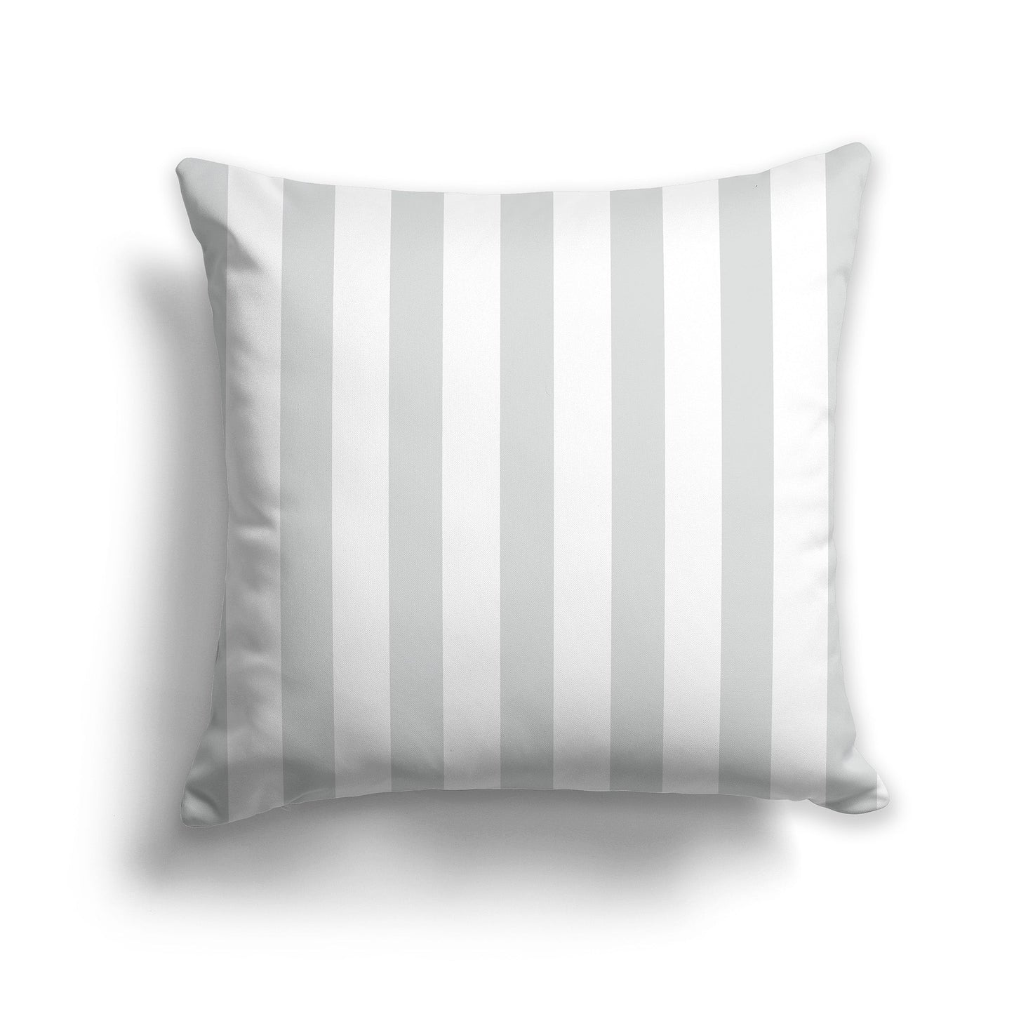 White/Beige-white Throw Pillow with Vertical Pale Grey Bars on Front, CAPC-1214-051