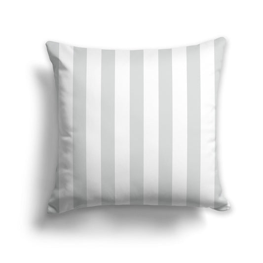 White/Beige-white Throw Pillow with Vertical Pale Grey Bars on Front, CAPC-1214-051